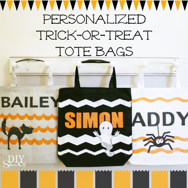 DIY trick or treat tote bags