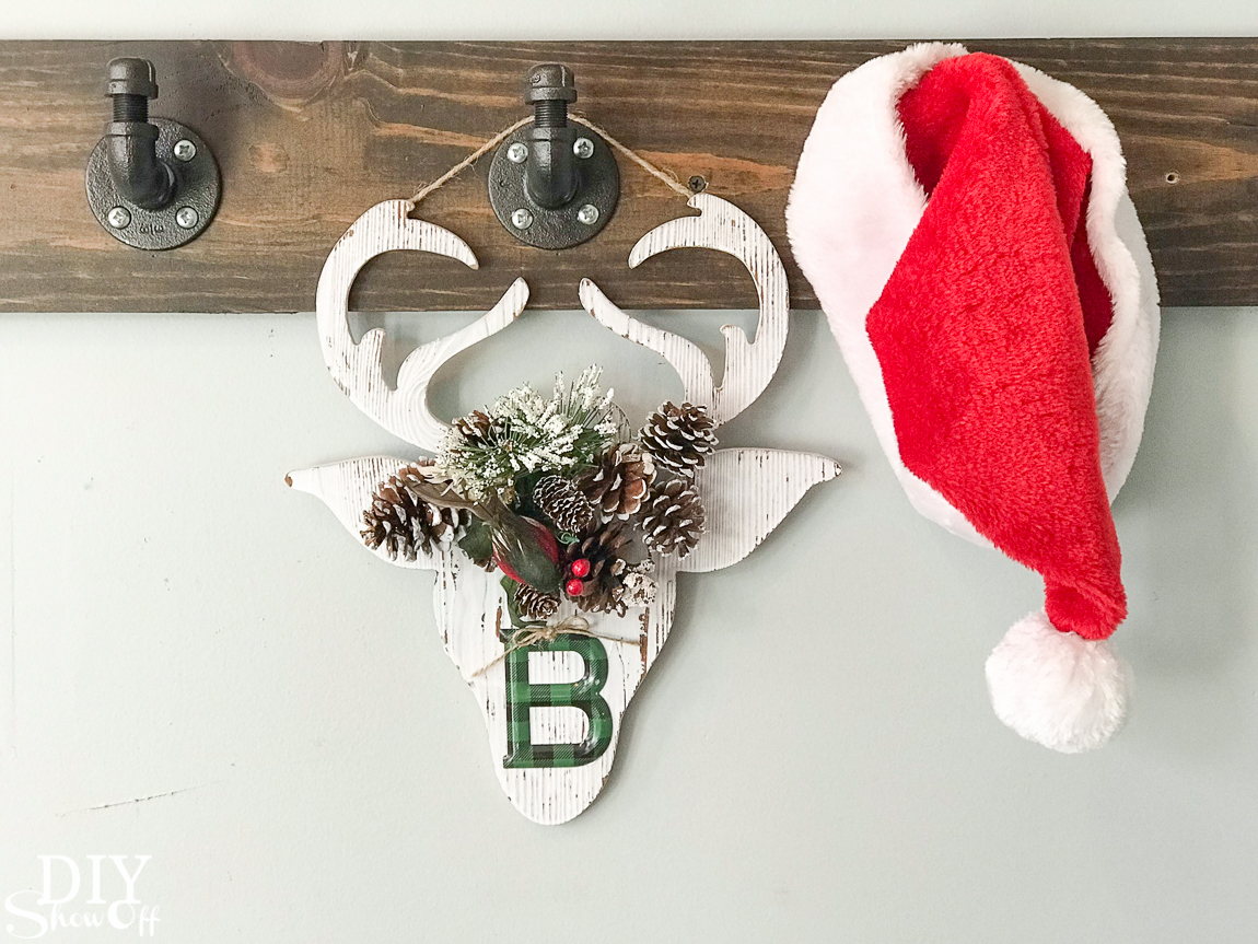 DIY holiday handmade gift idea - personalized flower crown Christmas reindeer decor @diyshowoff #michaelsmakers