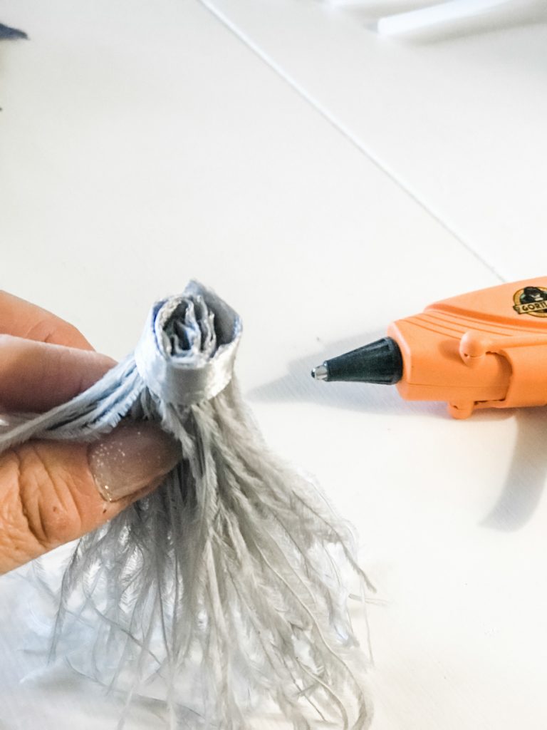 feather trim craft flower